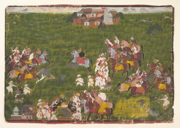 Maharana Sangram Singh caccia il cinghiale